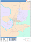 St. Joseph Digital Map Color Cast Style